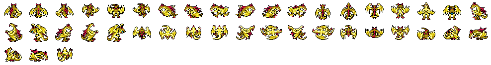 Shine Dragon · sprite sheet